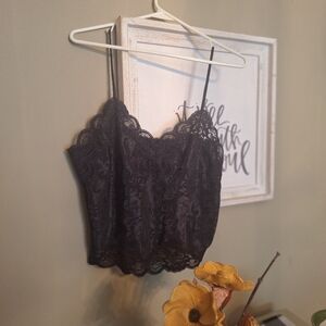 Vintage USA Lace Cami Cropped 💥Bombshell ⭐️ Camisole Small